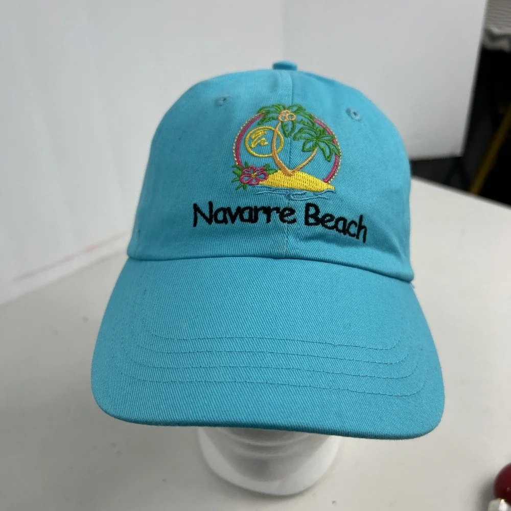 Navarre Beach Florida‎ Adjustable Strap Cap Embroidered Stiffener Still Inside
